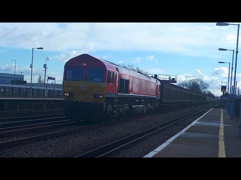 DB Red Shed 66137 passes through Paddock Wood 17/3/19