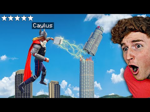 Playing As THOR In GTA 5.. (Superhero Mod)