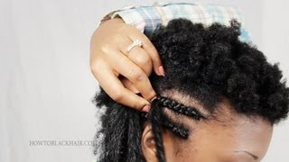 Cornrow Braids Step By Step Tutorial How to Part and French Braid Your Natural 4c Hair Part 2