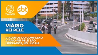 Promessa de desafogo no trânsito entre Lucaia e Garibaldi, complexo viário Rei Pelé é inaugurado