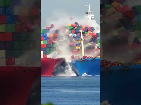 Two Huge Cargo Ships Chaotic Final Moments