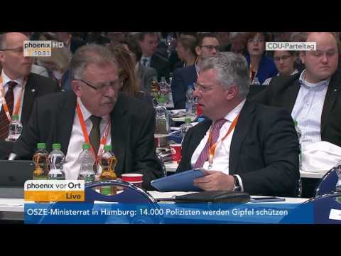 CDU-Parteitag: Antragsdebatten (Teil II) am 07.12.2016