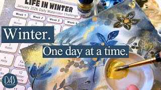 You'll Love this Winter Watercolor Painting, Perfect for Slow Gentle Days - PLUS new Daily Challenge