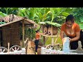 Rewind Timelapse Alone BUILD A LOG CABIN The Girl Built Herself A Clean Farm Ma Thi Hieu