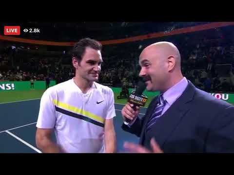 Federer Vs Jack Sock Match for Africa||| Last Point And Final Interview