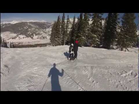 Snowboarder crashes skier on GoPro