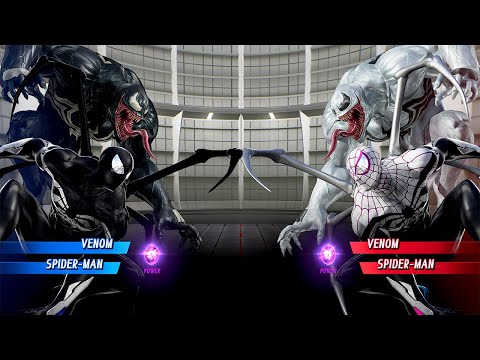Black Venom & Black Spiderman vs White Venom & Spiderman (Very Hard) - Marvel vs Capcom | 4K UHD