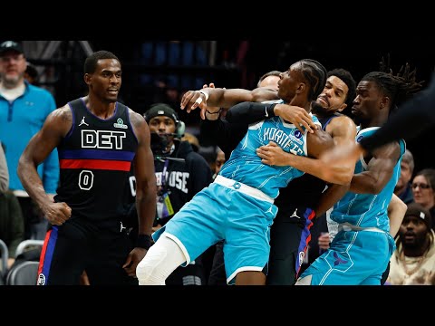 Brawl erupts during Hornets-Pistons game as win streak ends | WSOC-TV