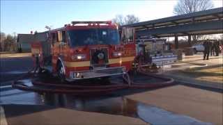 preview picture of video 'TRAVELERS REST FIRE & RESCUE ENGINE 2 WALK AROUND WHILE CONDUCTING PUMP TEST AT SITE OF NEW STATION.'