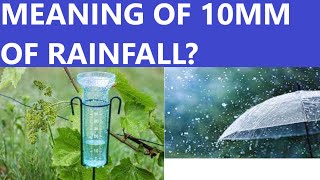 What is meant by 10 mm of rainfall?| Rainfall data