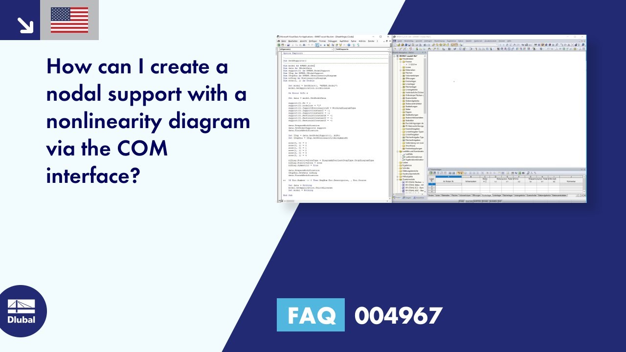 FAQ 004967 | How can I create a nodal support with a nonlinearity diagram via the COM interface?