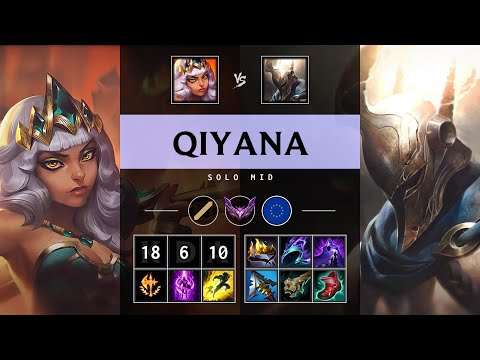 Qiyana Mid vs Pantheon: Triple Kill, Unstoppable - EUW Master Patch 14.21