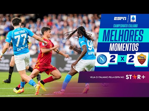 Gols e lances de Napoli x Roma