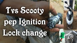 Tvs Scooty pep ignition key set change | sidelock unlock without key