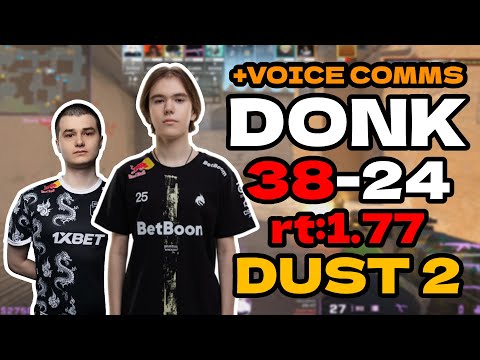 🔥donk (38-24) rt:1.77 w/baz +VOICE COMMS (dust2) l EU FACEIT RANKED #cs2 #pov
