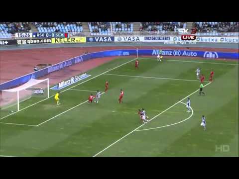 Imanol Agirretxe Goal Real Sociedad 1 - 0 Sevilla 2/22/2015