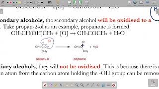 oxidation of alcohols A level