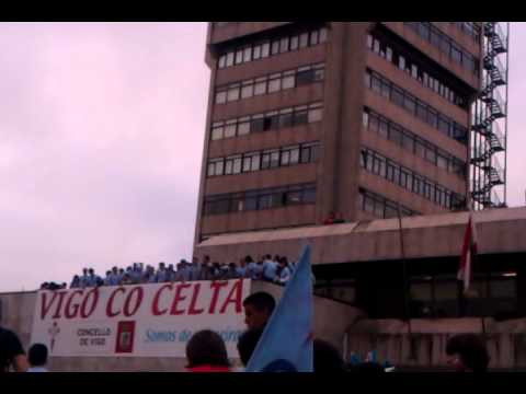 Celebración del ascenso del Celta - Palabras de Oubiña