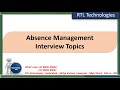 Oracle Fusion Absence Management Interview Topics Absence Plan Absence Type Fast Formula