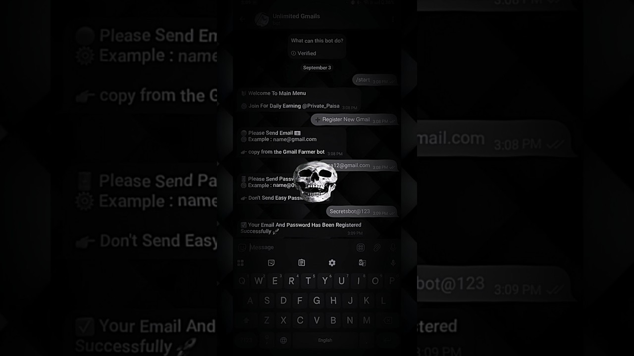 Create Unlimited Gmails By This Bot 📧 | Pro Unlimited Gmails 🌎 #youtubeshorts #trending #shorts