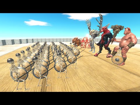 50x SKELETON WARRIORS VS ALL UNITS | ANIMAL REVOLT BATTLE SIMULATOR
