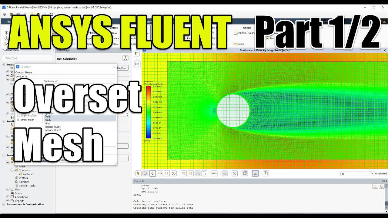 ✅ #Ansys Fluent Tutorial | Overset Mesh | Part 1/2