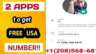 How to get free USA number with Dingtone and Numero for Whatsapp verification- 2024 / Best App