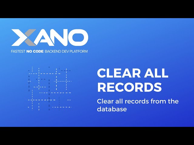 Clear all records from the database