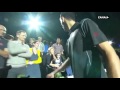 Novak Djokovic Offers Zlatan Ibrahimovic his Racket After Win 03.11.2013