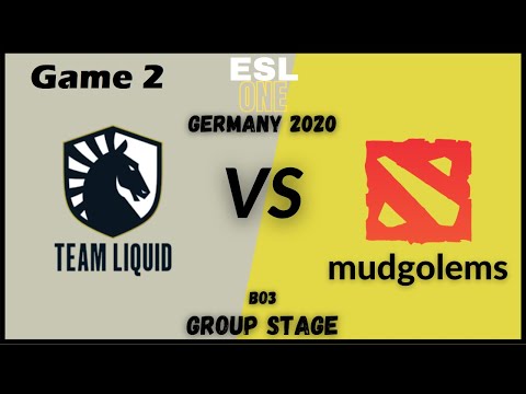Team Liquid vs Mudgolems Game 2 |BO3|-ESL ONE Germany 2020 GroupStage Highlights!