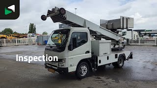 شاحنة مزودة بسلم رافعة Mitsubishi Fuso Canter 3S13 30m B&ouml;cker Verhuislift Airco LED Euro6 2Personen Air | صورة 4 - Machineryline