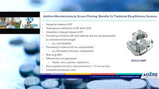 Pharmaceutical 3D Screen Printing