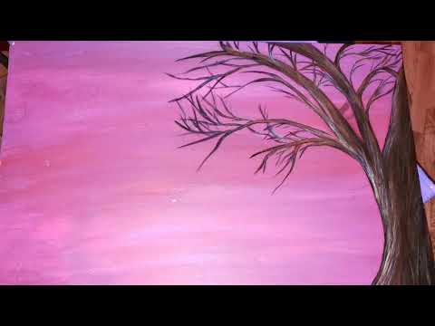 creating The Raven & New Moon painting