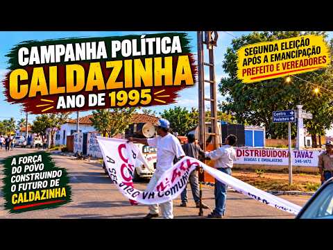 Comício Candidato Bráz para Prefeito e Vice Maria Helena no ano de 1995 - Caldazinha Goiás