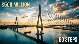 Bridge Construction Timelapse -How Engineers Build a Bridge Over Water WITHOUT Pillars 