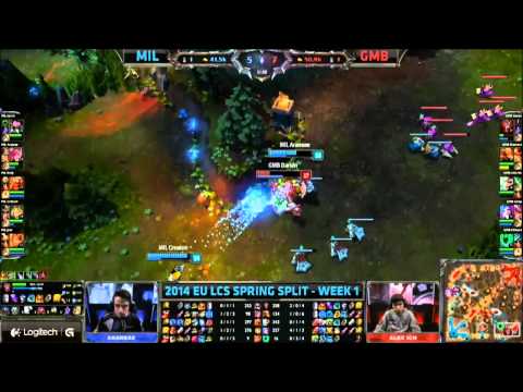 Milenium vs Gambit Gaming highlights | EU LCS Spring Split 2014 W1D2