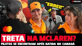 NORRIS REAGE À BATIDA EM PIASTRI, ASSUME ERRO E VAI SE DESCULPAR | FÓRMULA 1 | GP EM CASA+