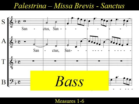 Palestrina - Missa Brevis - 4.Sanctus - Bass