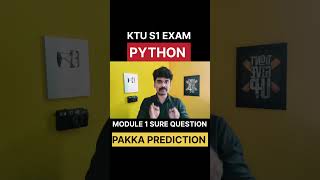 🔥PYTHON KTU EXAM SURE QUESTION MODULE 1 #shorts