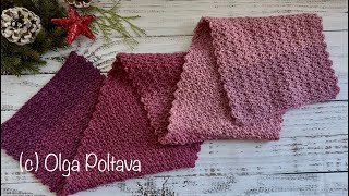 Easy Crochet Scarf Tutorial. One Row Repeat Pattern