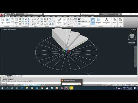 Spiral Staircase in AutoCAD 3D #StaySafe #StayHome #VaathiComing #Master #CivilEngineering