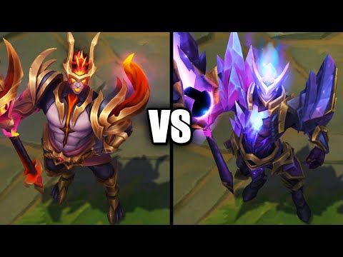 Nightbringer Jarvan vs Dark Star Jarvan Skins Comparison (League of Legends)