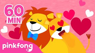 ❤️ Happy Valentine&#39;s Day with Lion &amp; Animal Friends | Fun Rhymes Compilation | Pinkfong &amp; Baby Shark