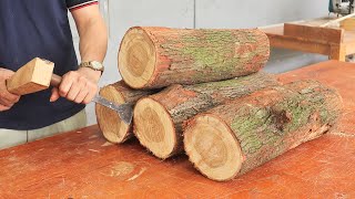 Simple And Innovative Woodworking From Solid Wood // A Dining Table With A Classic And Sturdy Design