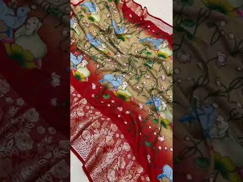 Soft butter dola silk saree with shiny flower design pattu With running blouse1250 free ship t