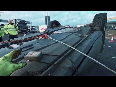 London car crash. Upside down on the A404!