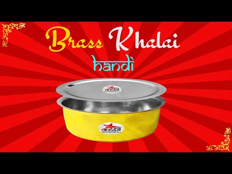 Brass Biryani Handi With Lid For Dum Biryani, Cooking Vessel