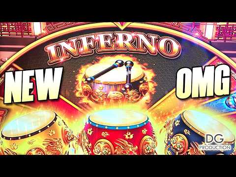 🚨OMG 1ST LOOK BRAND NEW DANCING DRUMS REVOLUTION DREAM INFERNO RARE SLOT MACHINE G2E 2025 LAS VEGAS