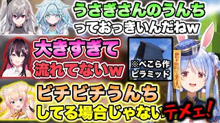 リオナ「え、う○こです。」 - 力作のピラミッドを裏で「巨大う○ち」扱いされてる事を知り、ホロメンに問い詰めるぺこらww【ホロライブ切り抜き/兎田ぺこら/AZKi/桃鈴ねね/響咲リオナ/水宮枢】