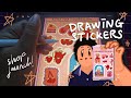 Designing Sticker Sheets For My Online Shop Studio Vlog Chaotic Artist Diaries Ep 3